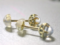 ゴールデンレインボームーンストーン　シルバーリング3