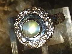 ゴールデンレインボームーンストーン　シルバーリング3