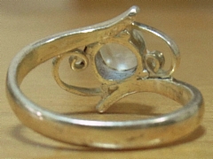 ゴールデンレインボームーンストーン　シルバーリング5