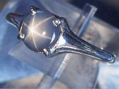 スターサファイア　シルバーリング3