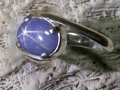 スターサファイア　シルバーリング3