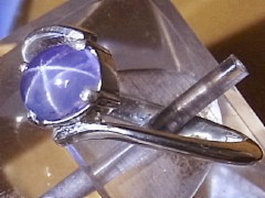 スターサファイア　シルバーリング3