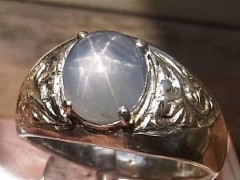 スターサファイア　シルバーリング3