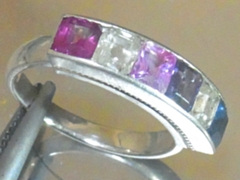 スターサファイア　シルバーリング5
