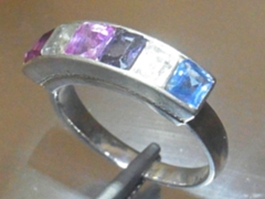 スターサファイア　シルバーリング1