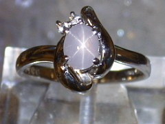 スターサファイア　シルバーリング1